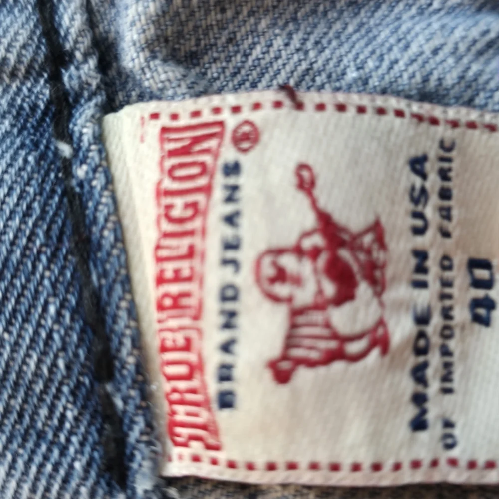 True Religion Men's Light Blue Straight Jeans